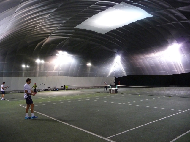 tennis court dome